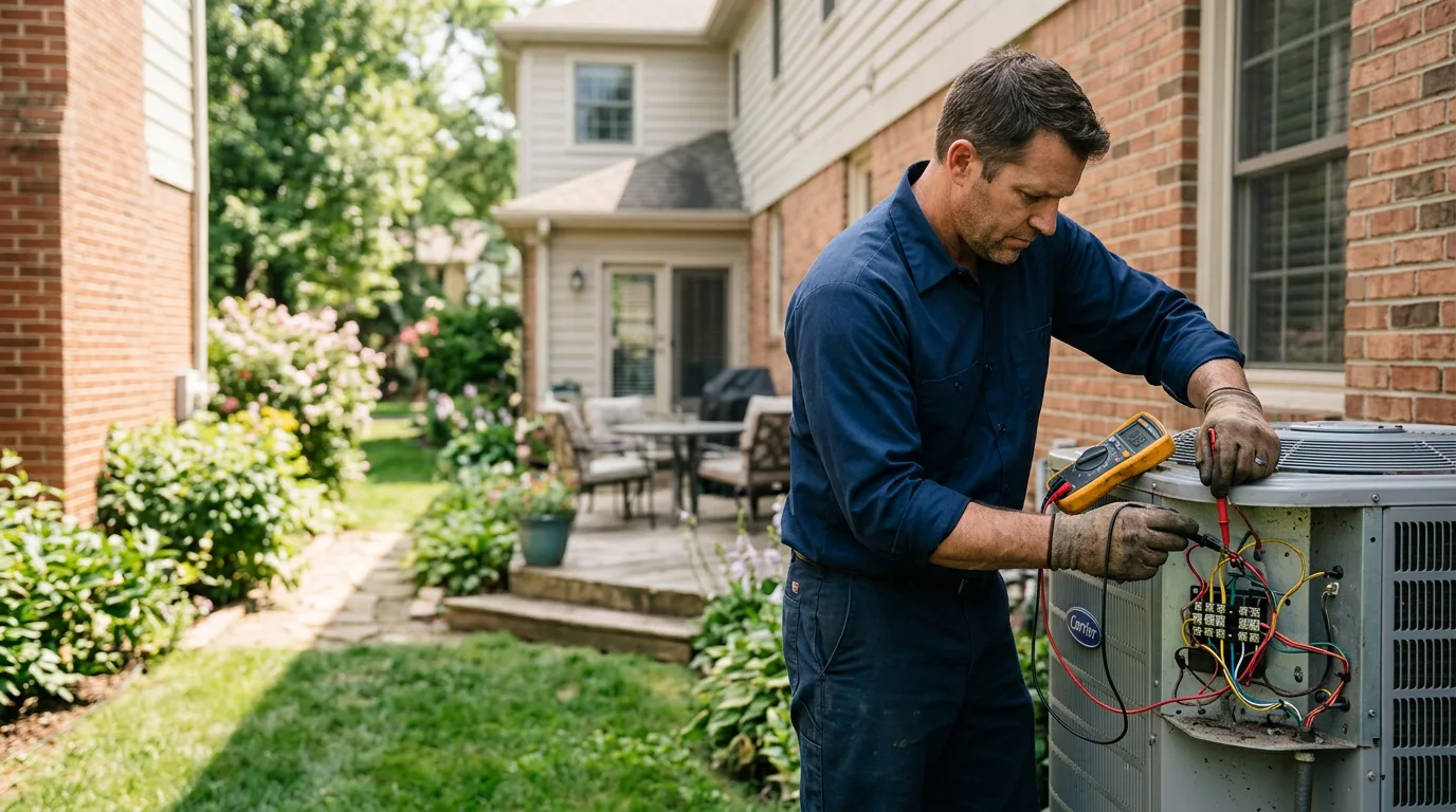 HVAC technician working near Croydon, PA